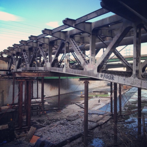 Partially demolished bridge more-or-less as it appears today. Photo by Daveed Kapoor